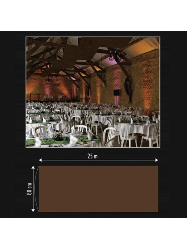 Tenture marron chocolat 25 m – Décoration Halloween & salle