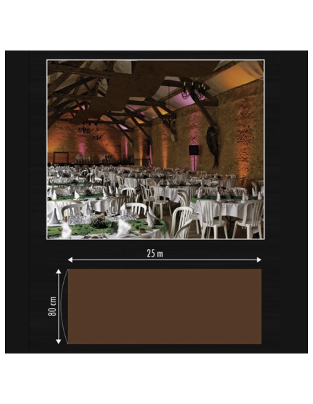 Tenture marron chocolat 25 m – Décoration Halloween & salle