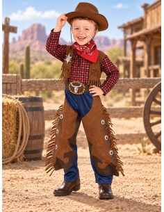 Déguisement cowboy enfant Little Wrangler – Chapeau, bandana et combinaison