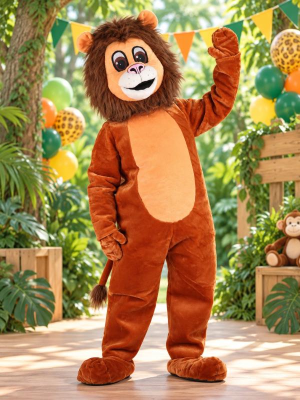 Mascotte de lion adulte complète pour animation et événement