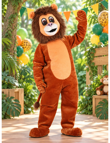 Mascotte de lion adulte complète pour animation et événement