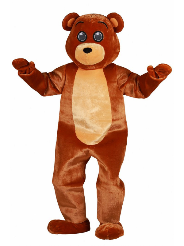 Mascotte ours marron adulte complète pour animation