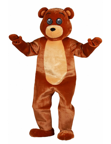 Mascotte ours marron adulte complète pour animation