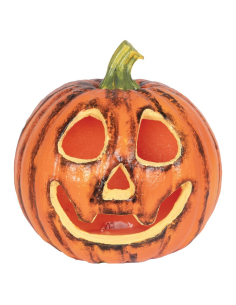 Citrouille Halloween lumineuse ronde 22 cm – Jack-o’-lantern orange 2