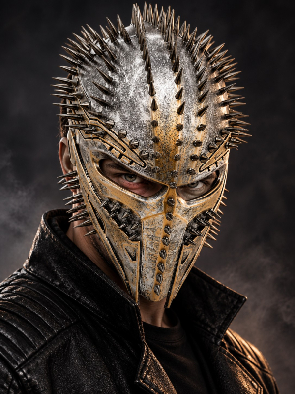 Masque guerrier futuriste clouté adulte – Style...