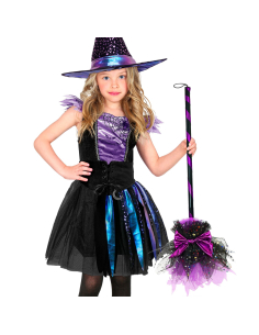 Balai de sorcière violet 85 cm – Accessoire Halloween 2