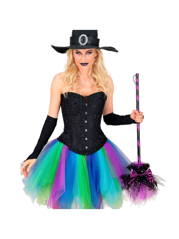 Balai de sorcière violet 85 cm – Accessoire Halloween
