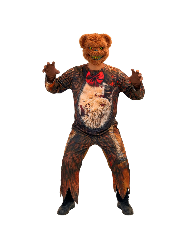 Déguisement ours zombie homme – Combinaison et masque terrifiant