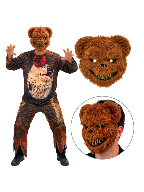 Déguisement ours zombie homme – Combinaison et masque terrifiant