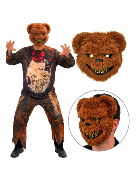 Déguisement ours zombie homme – Combinaison et masque terrifiant