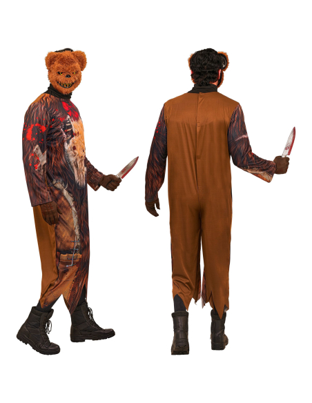 Déguisement ours zombie homme – Combinaison et masque terrifiant