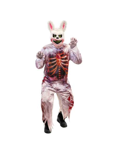 Déguisement lapin zombie homme – Combinaison et masque terrifiant