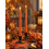 Lot de 2 bougies flambeaux orange Sienna 25 cm – Halloween & automne