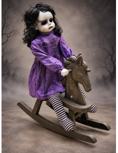 Automate poupée sur cheval à bascule Halloween – Son, lumière et mouvement 2