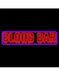 Enseigne néon Blood Bar – décoration bar Halloween 2