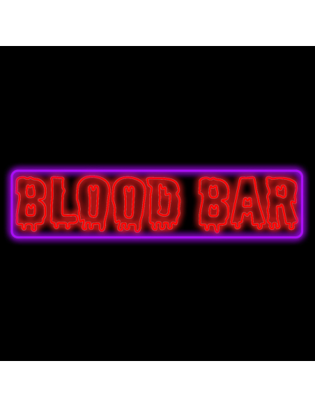 Enseigne néon Blood Bar – décoration bar Halloween