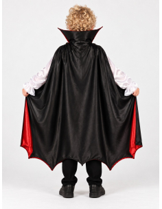 Déguisement vampire Dracula garçon avec cape rouge et noire 2