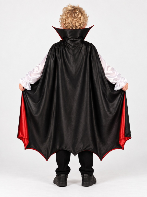 Déguisement vampire Dracula garçon avec cape rouge et noire