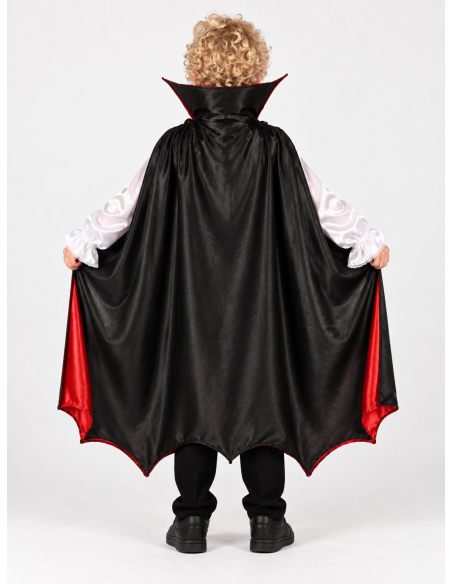 Déguisement vampire Dracula garçon avec cape rouge et noire