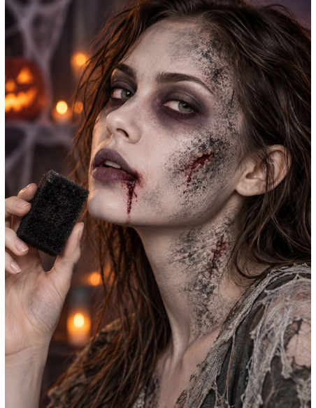 Éponge à pointiller maquillage FX noire – Smiffys
