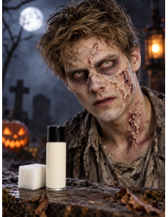 Latex liquide maquillage FX blanc 28 ml avec éponge – Smiffys