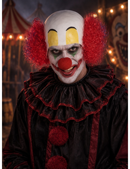 Perruque clown chauve avec cheveux rouges – Adulte halloween