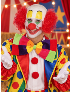 Perruque clown chauve avec cheveux rouges – Adulte halloween 2