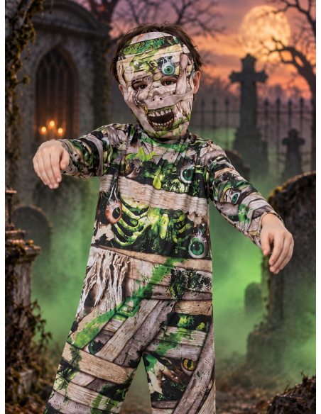 Déguisement momie zombie enfant avec masque – Halloween