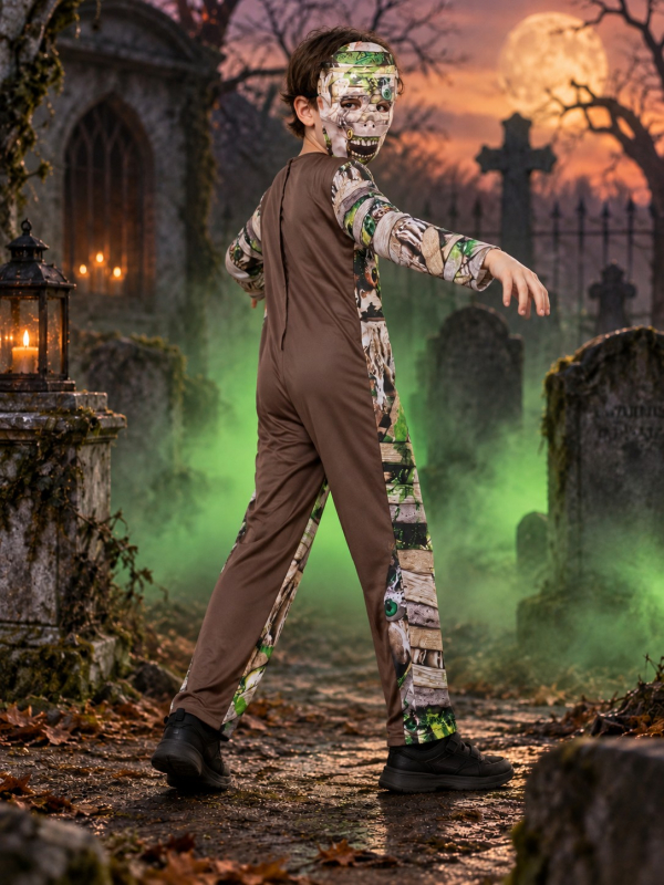 Déguisement momie zombie enfant avec masque – Halloween