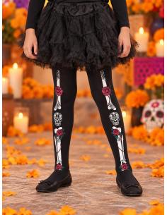 Collants Dia de los Muertos enfant – 6 à 12 ans