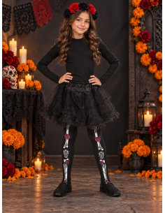 Collants Dia de los Muertos enfant – 6 à 12 ans 2