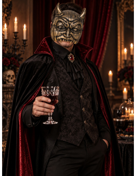 Masque diable bronze adulte – Halloween et bal masqué