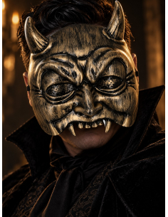 Masque diable bronze adulte – Halloween et bal masqué 2
