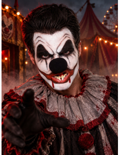 Kit maquillage clown tueur avec faux sang et accessoires