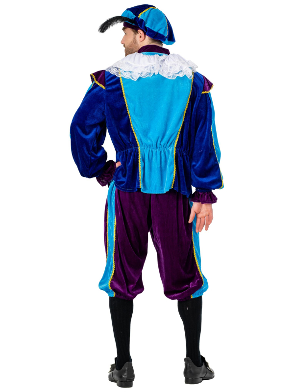 Déguisement Renaissance homme bleu et violet – 4 pièces