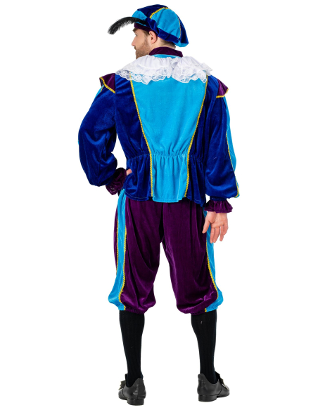 Déguisement Renaissance homme bleu et violet – 4 pièces