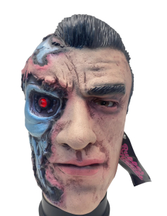 Masque cyborg robot adulte en latex – Visage mécanique 2