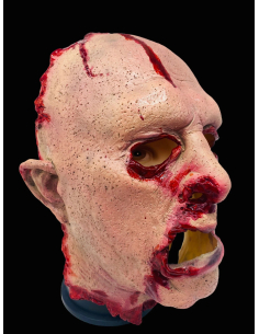 Masque visage écorché sanglant adulte en latex – Halloween gore face 2