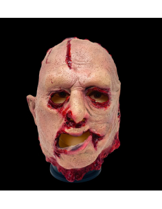 Masque visage écorché sanglant adulte en latex – Halloween gore face