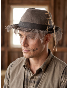 Chapeau Halloween vieilli adulte – Zombie et épouvantail