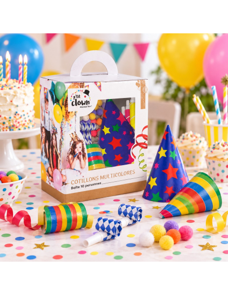 Kit cotillons multicolore 10 personnes