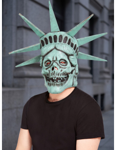 Masque Statue de la Liberté squelette en latex adulte