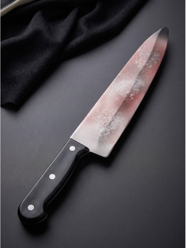 Couteau factice Ghost Face® sanglant – 38 cm