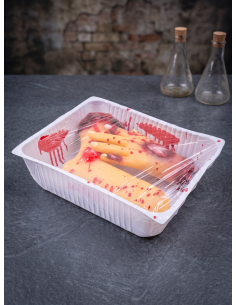 Main et pied coupés en latex avec barquette – Déco Halloween