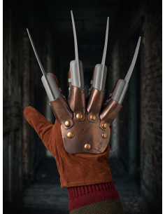 Gant à griffes Halloween marron et gris
