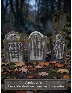 Pierre tombale RIP Halloween 56 cm – Modèle aléatoire