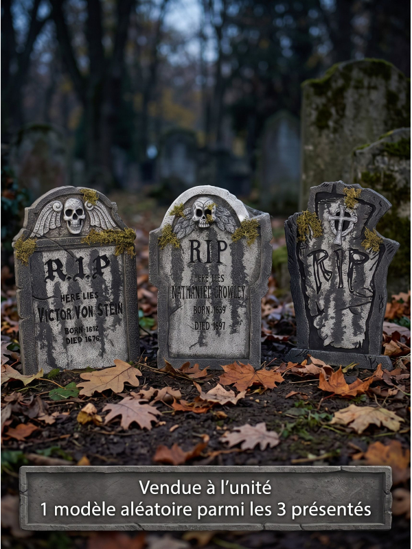 Pierre tombale RIP Halloween 56 cm – Modèle aléatoire