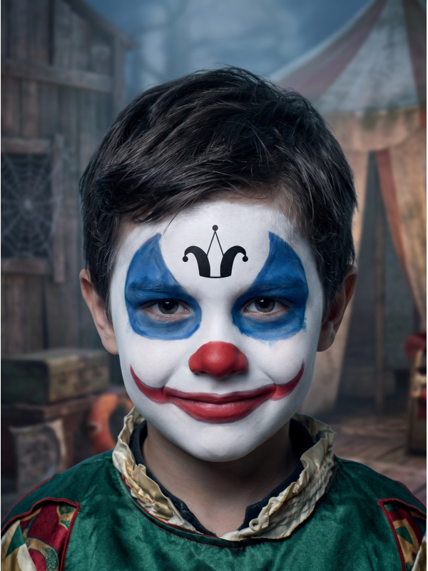 Kit maquillage clown avec stickers – Halloween et Carnaval