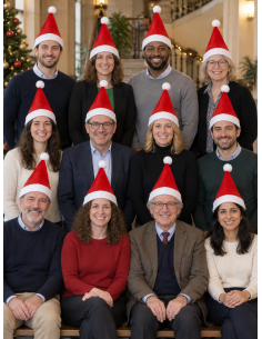 Lot de 12 bonnets de Noël en feutrine rouge adulte