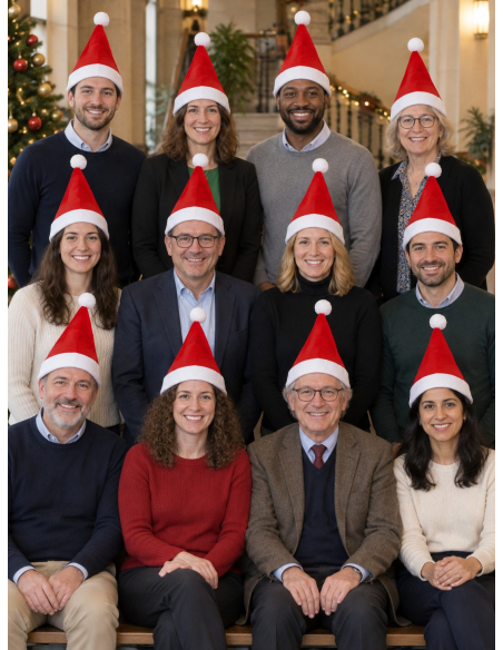 Lot de 12 bonnets de Noël en feutrine rouge adulte